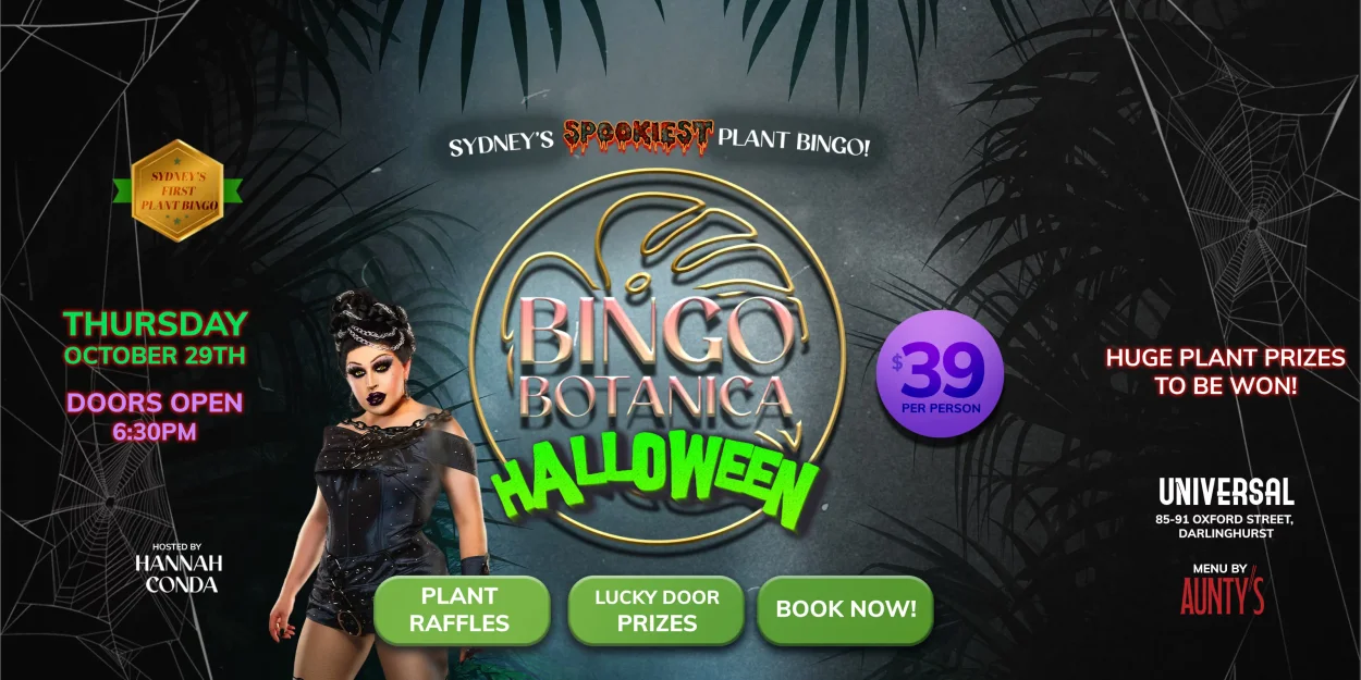 BINGO BOTANICA: HALLOWEEN Thu 29 Oct