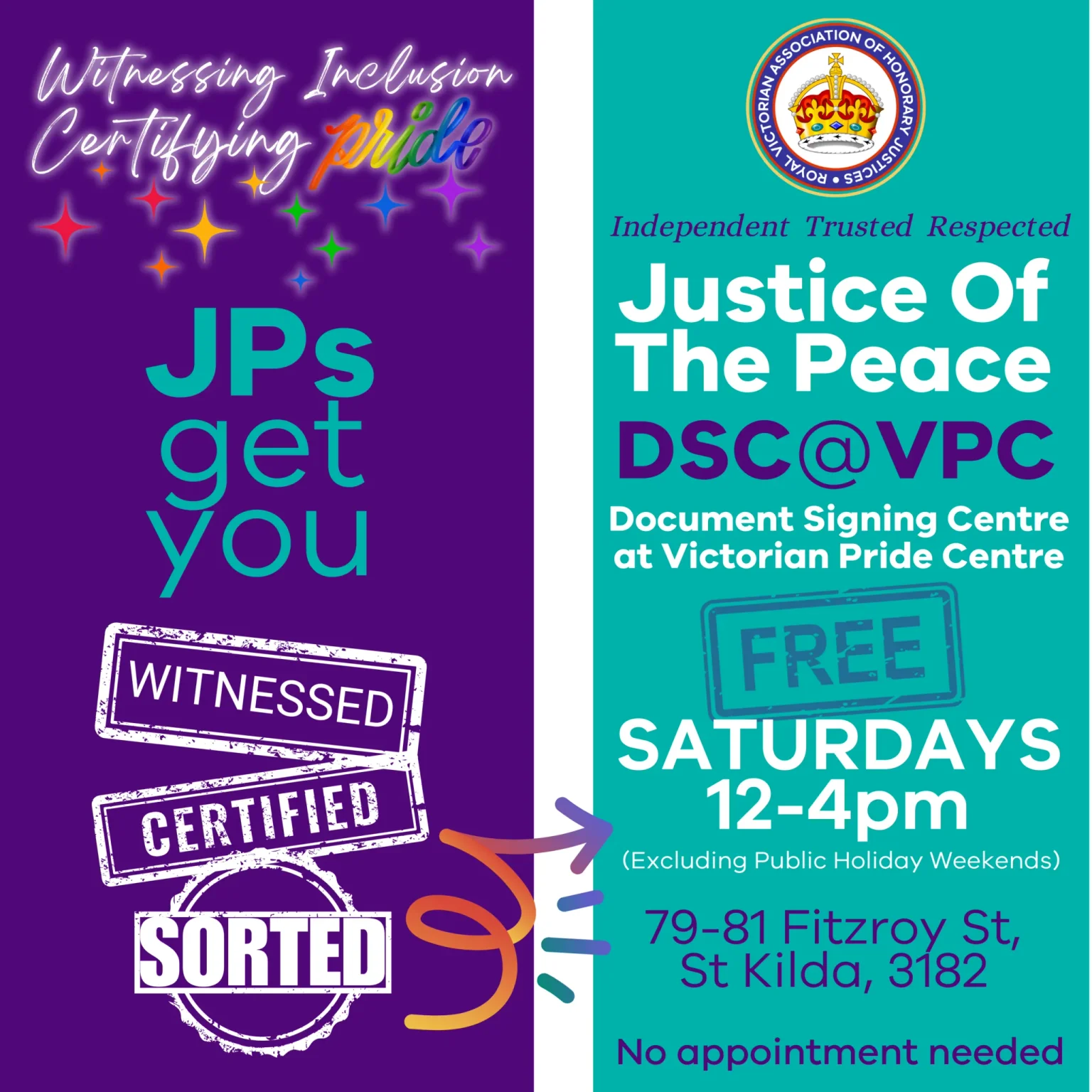 DSC@VPC – Justice of the Peace Document Signing Centre at Victorian Pride Centre