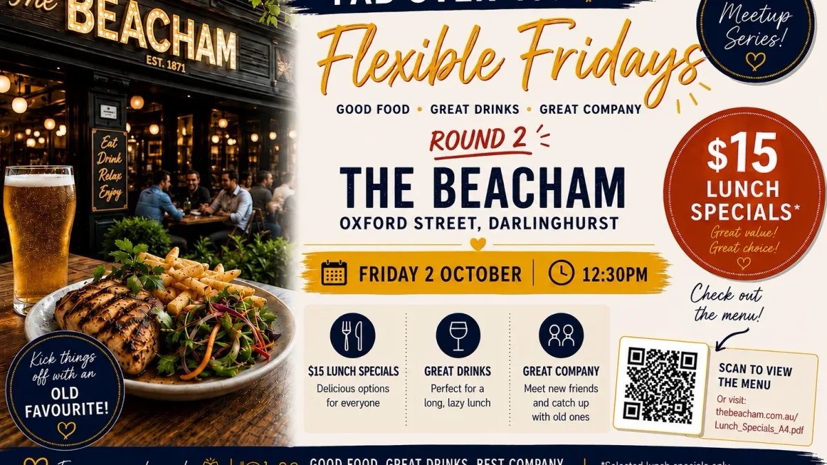 Flexible Fridays Lunch Round 2 at The Beacham