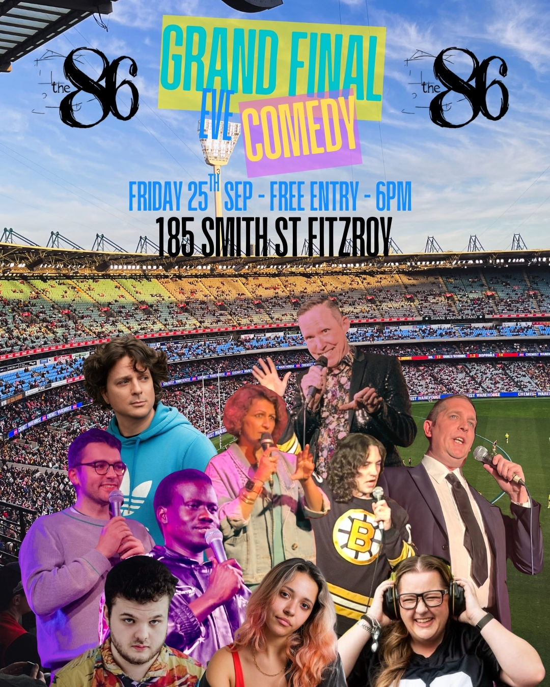 GRAND FINAL EVE COMEDY - FREE!