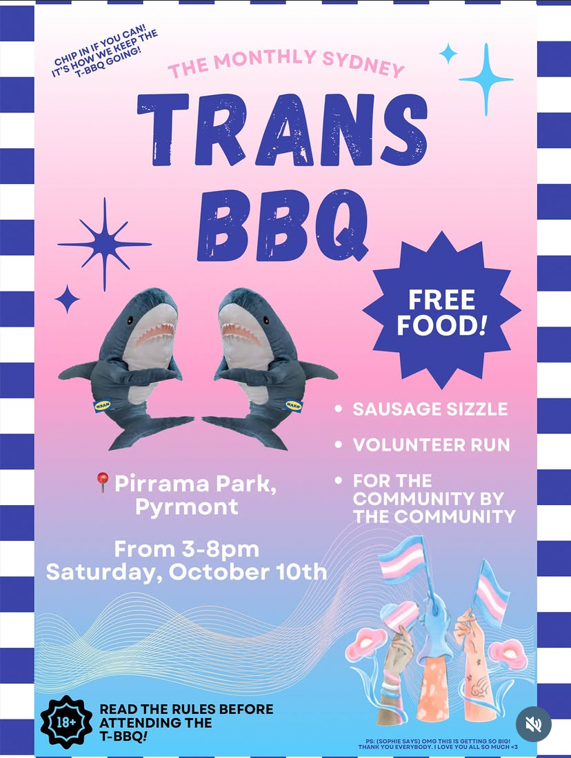 Monthly Sydney Trans BBQ