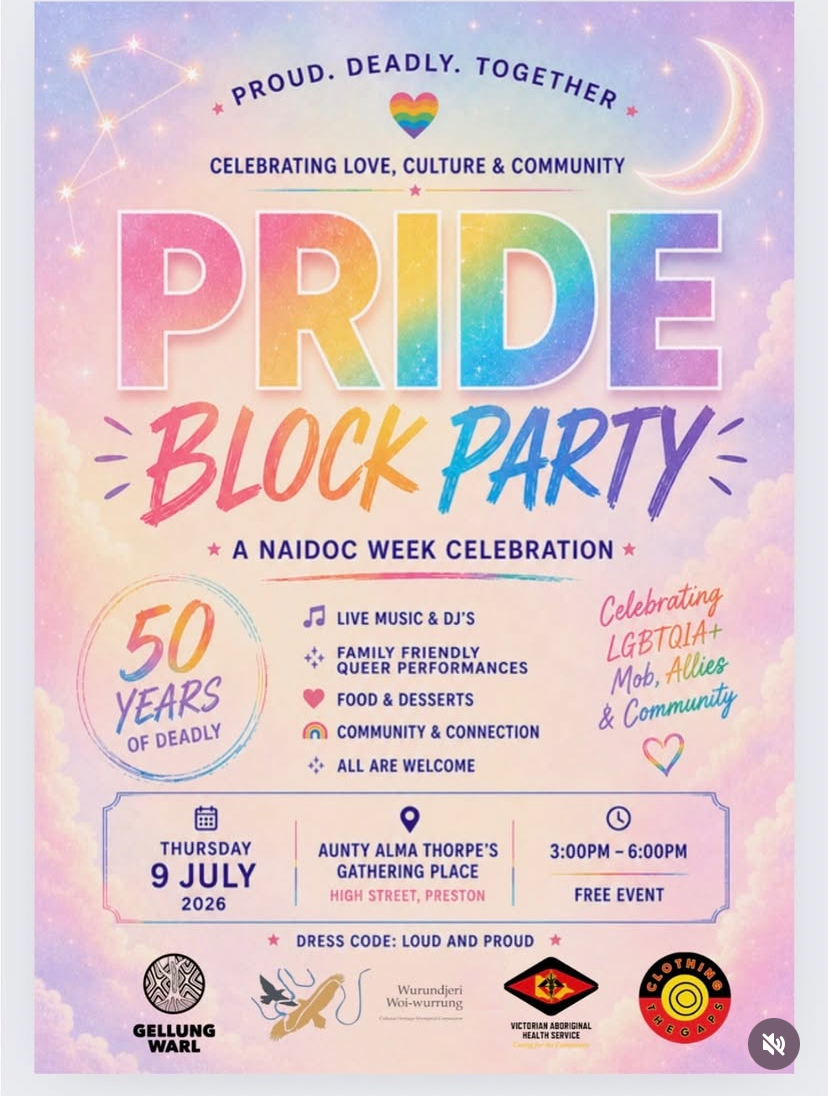Pride Block Party: A NAIDOC Week Celebration