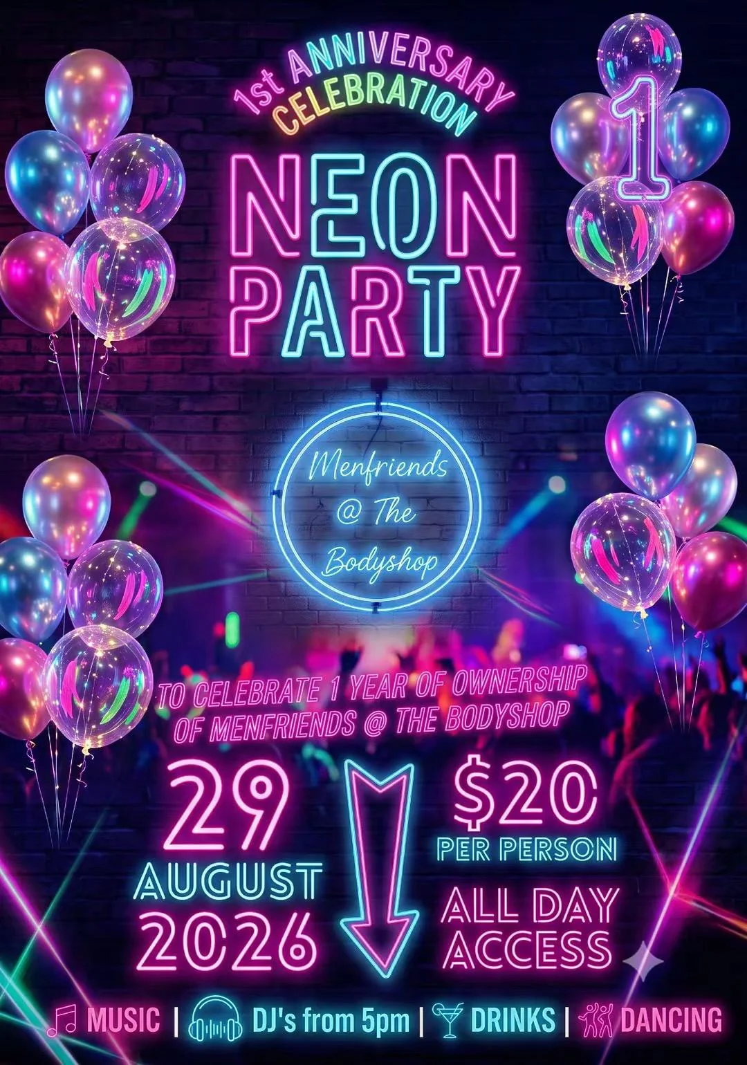 Neon Party – 1st Anniversary Celebration!
