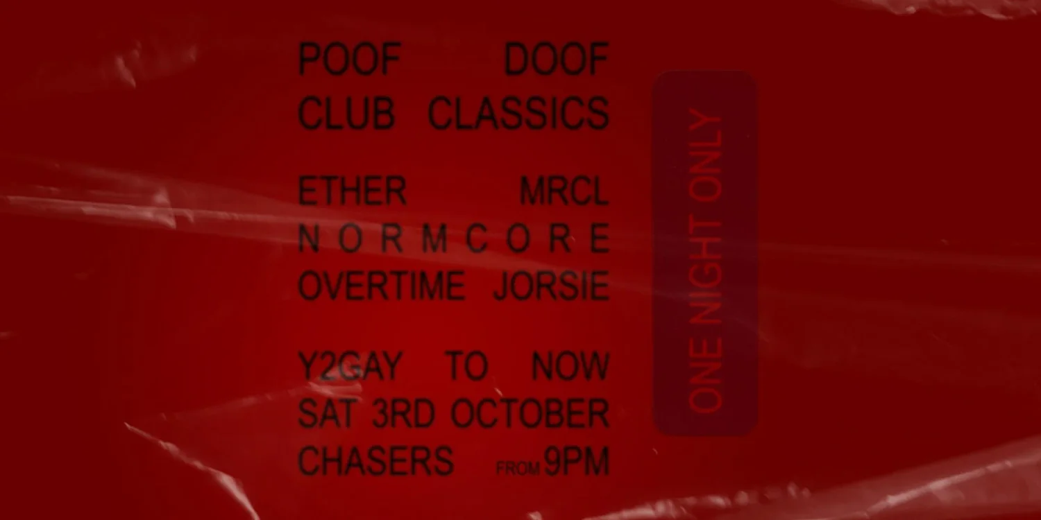 POOF DOOF CLUB CLASSICS - Sat 3rd October