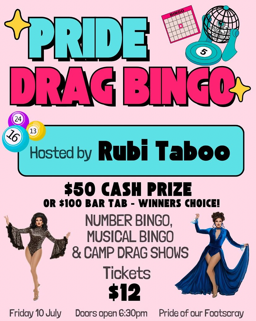Pride Drag Bingo