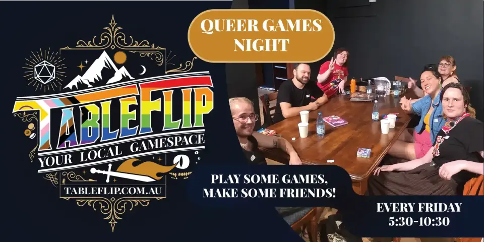 Queer Games Nights at Tableflip Games | Weekly Social Event
