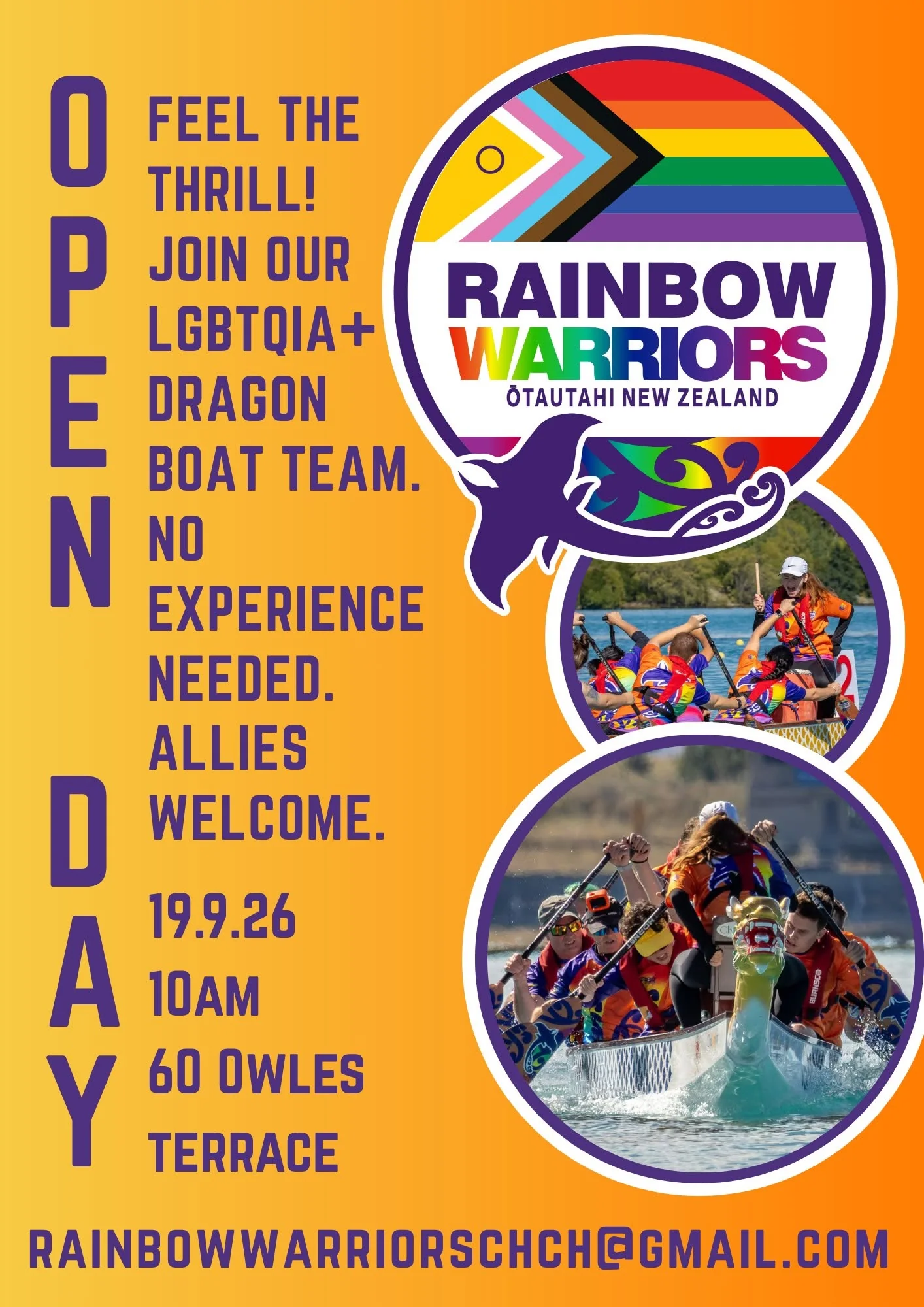 Rainbow Warriors Dragon Boating Open Day